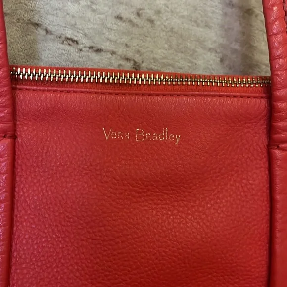 Vera Bradley Red Tote Bag Structured Design - Picture 2 of 3